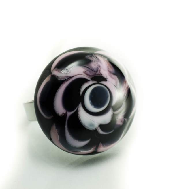 Prsten Roza crni buket